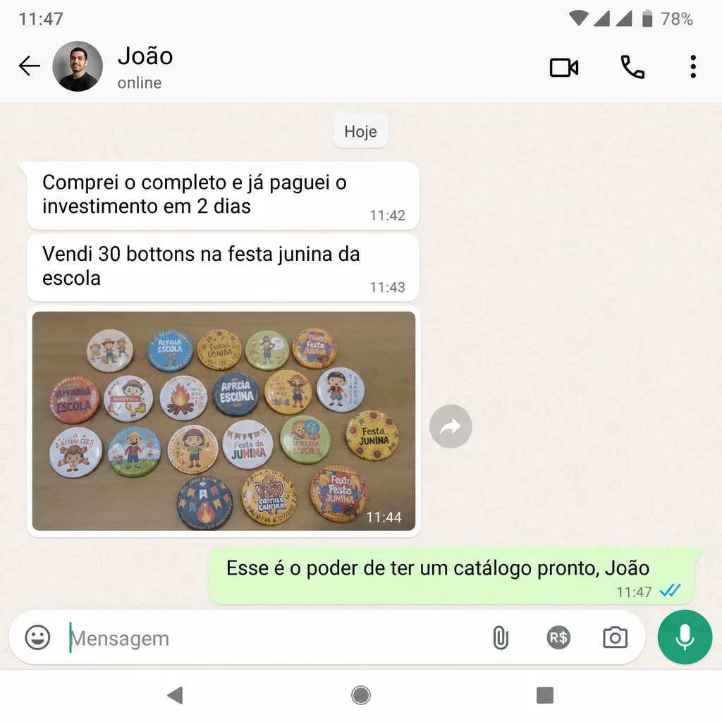 Depoimento de João no WhatsApp